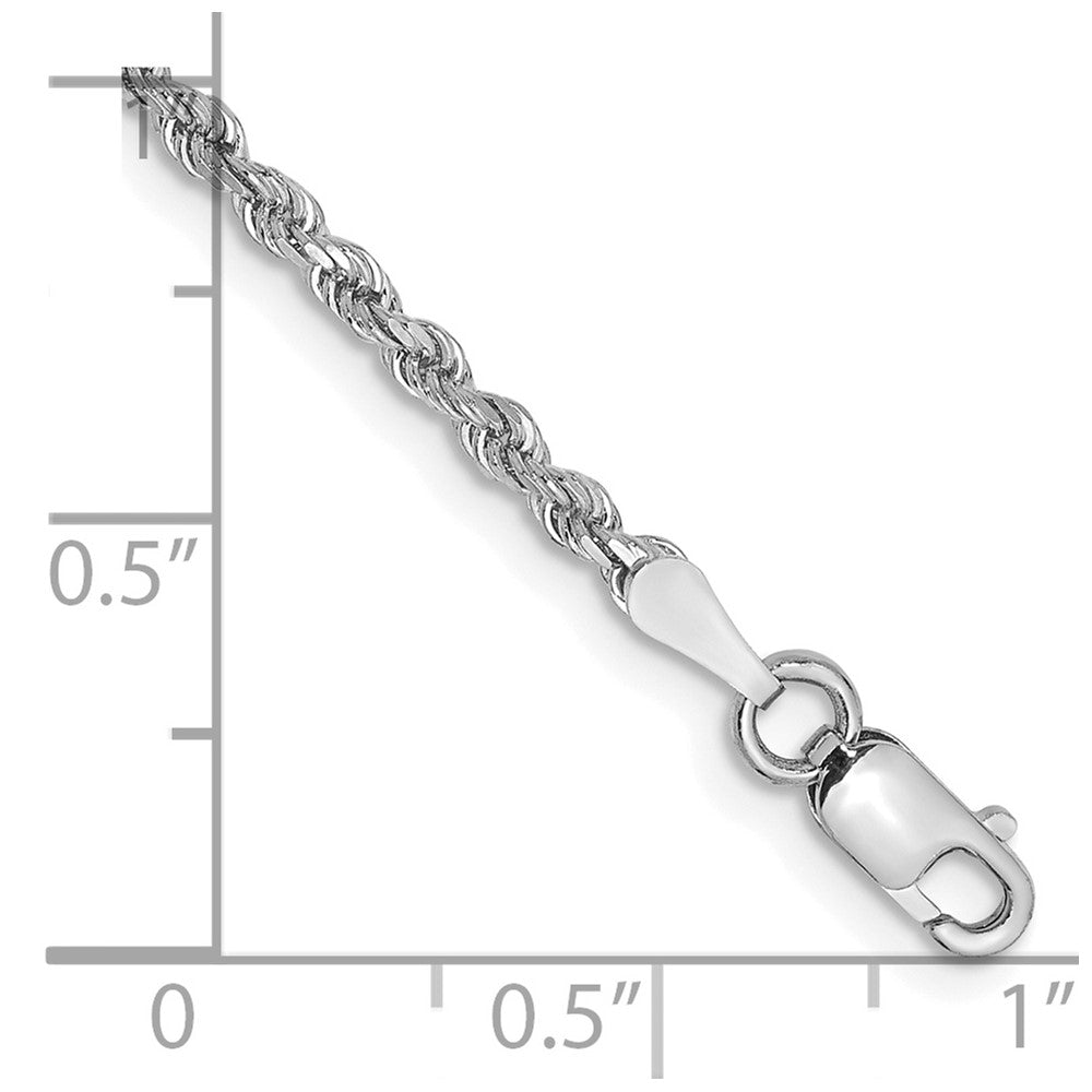 10k White Gold 2 mm Diamond-cut Rope Chain (3.45 grams)