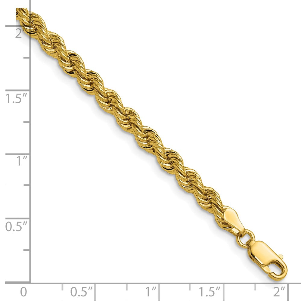 14k 4.2mm Regular Rope Chain Bracelet (11.77 grams)