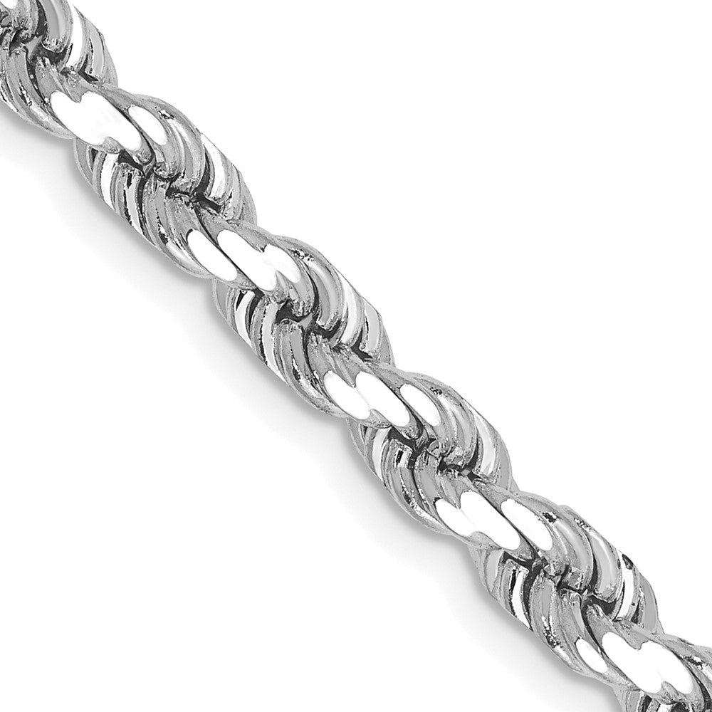 14k White Gold 4.5mm D/C Rope with Lobster Clasp Chain (32.66 grams)
