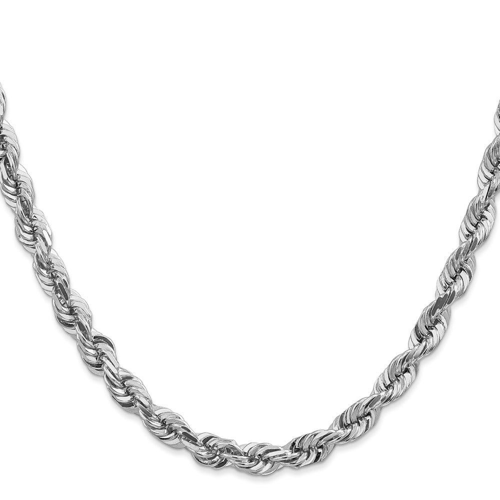 14k White Gold 5.5mm D/C Rope with Lobster Clasp Chain (47.48 grams)