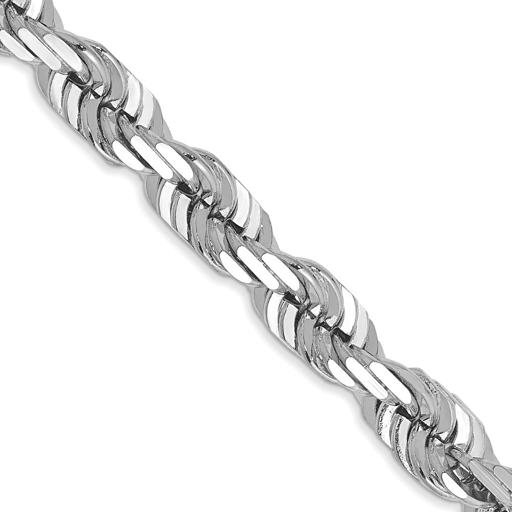 14k White Gold 5.5mm D/C Rope with Lobster Clasp Chain (47.48 grams)