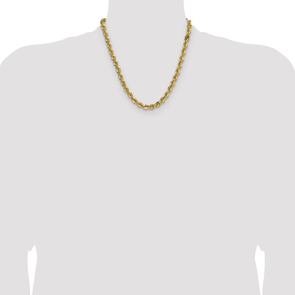 14k 7.5mm Regular Rope Chain (89.00 grams)