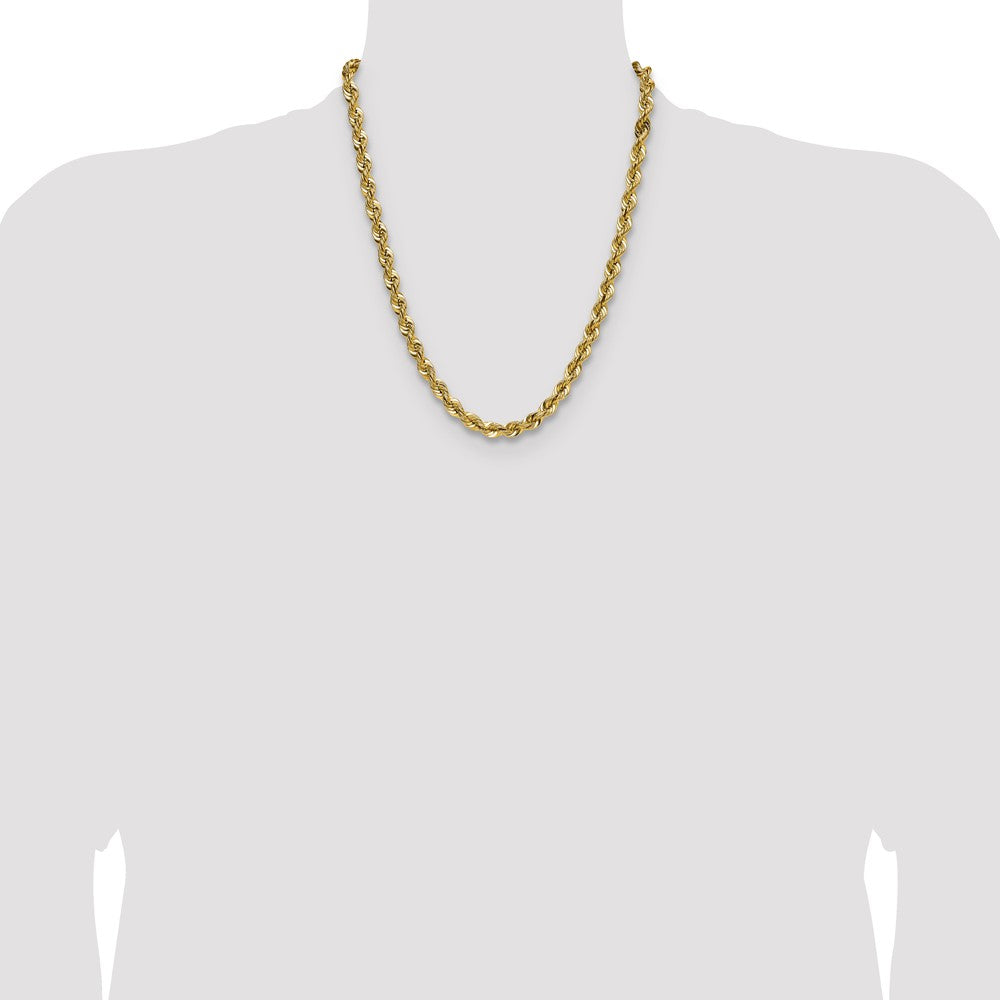 14k 7.5mm Regular Rope Chain (89.00 grams)