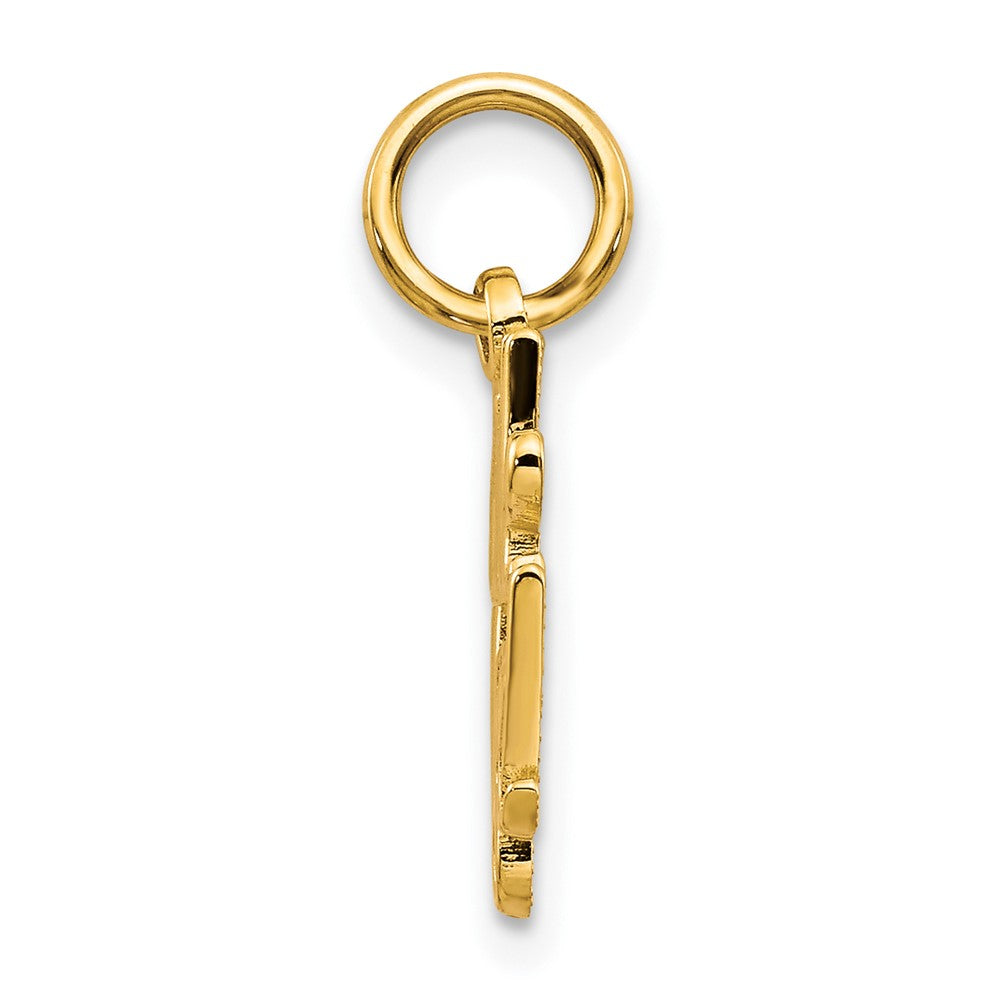 10k Yellow Gold 11 mm LITTLE ANGEL with Halo Charm (0.86 grams)