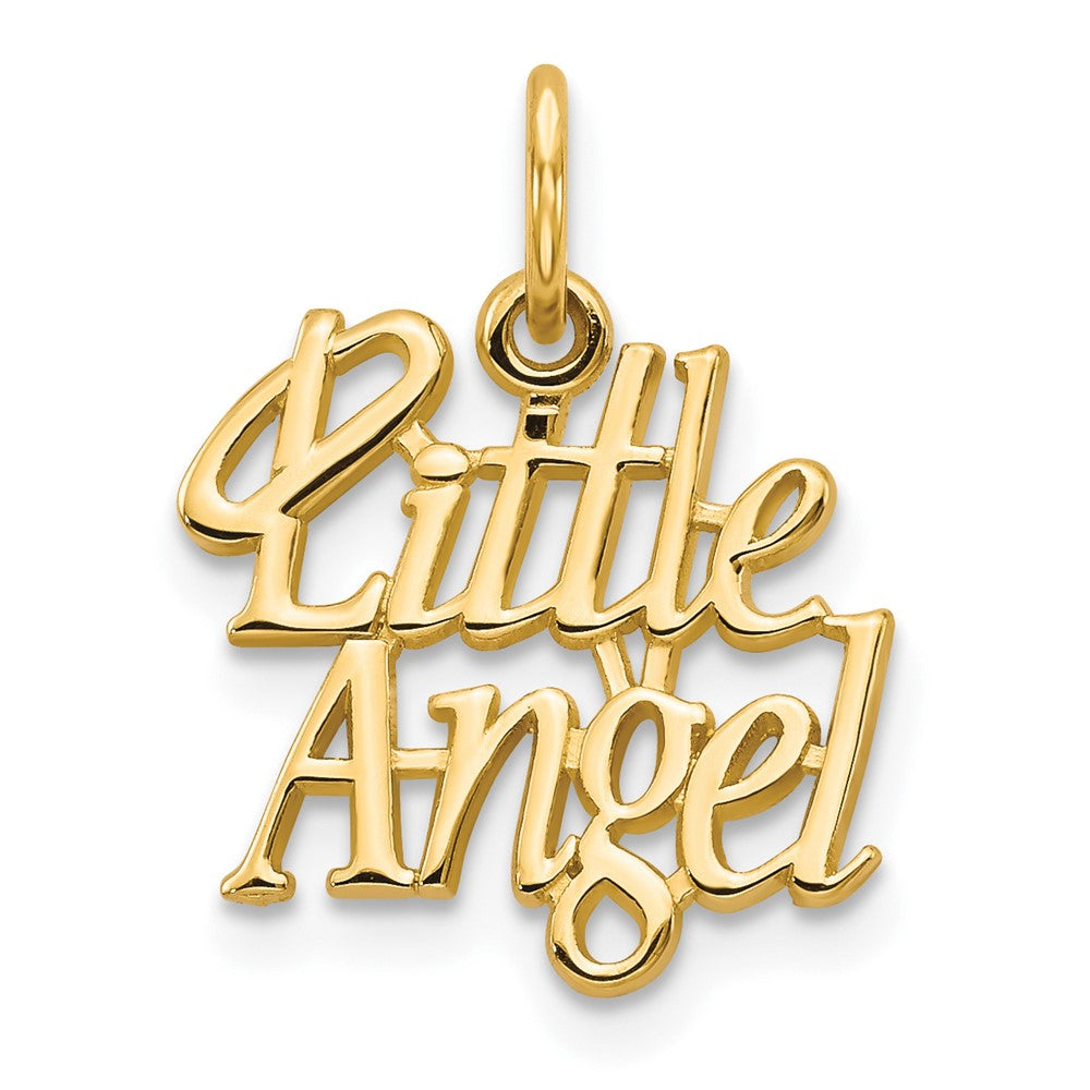 10k Yellow Gold 11 mm LITTLE ANGEL with Halo Charm (0.86 grams)