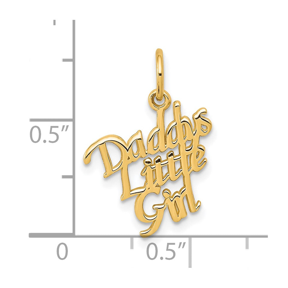10k Yellow Gold 8 mm DADDYS LITTLE GIRL Charm (0.59 grams)