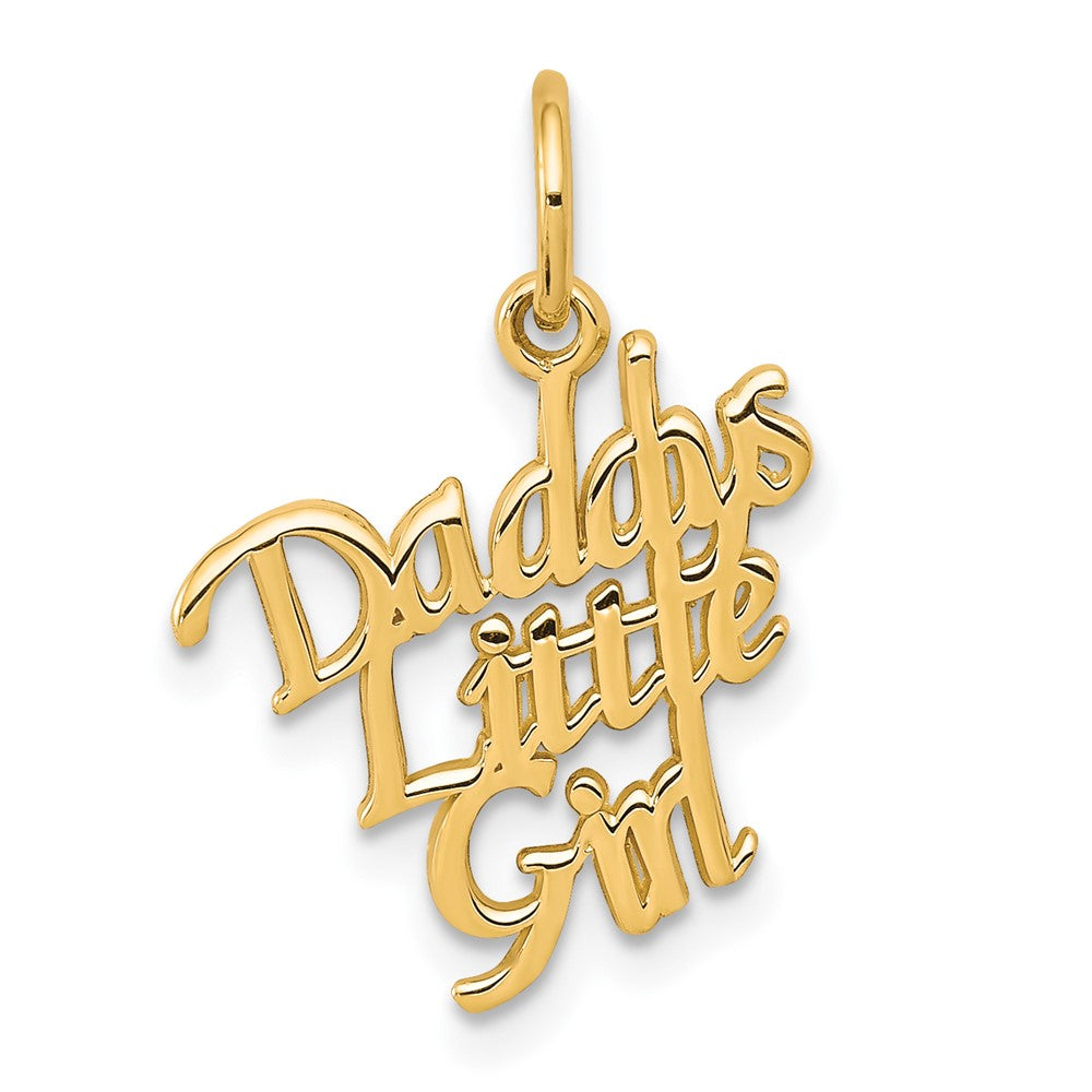 10k Yellow Gold 8 mm DADDYS LITTLE GIRL Charm (0.59 grams)