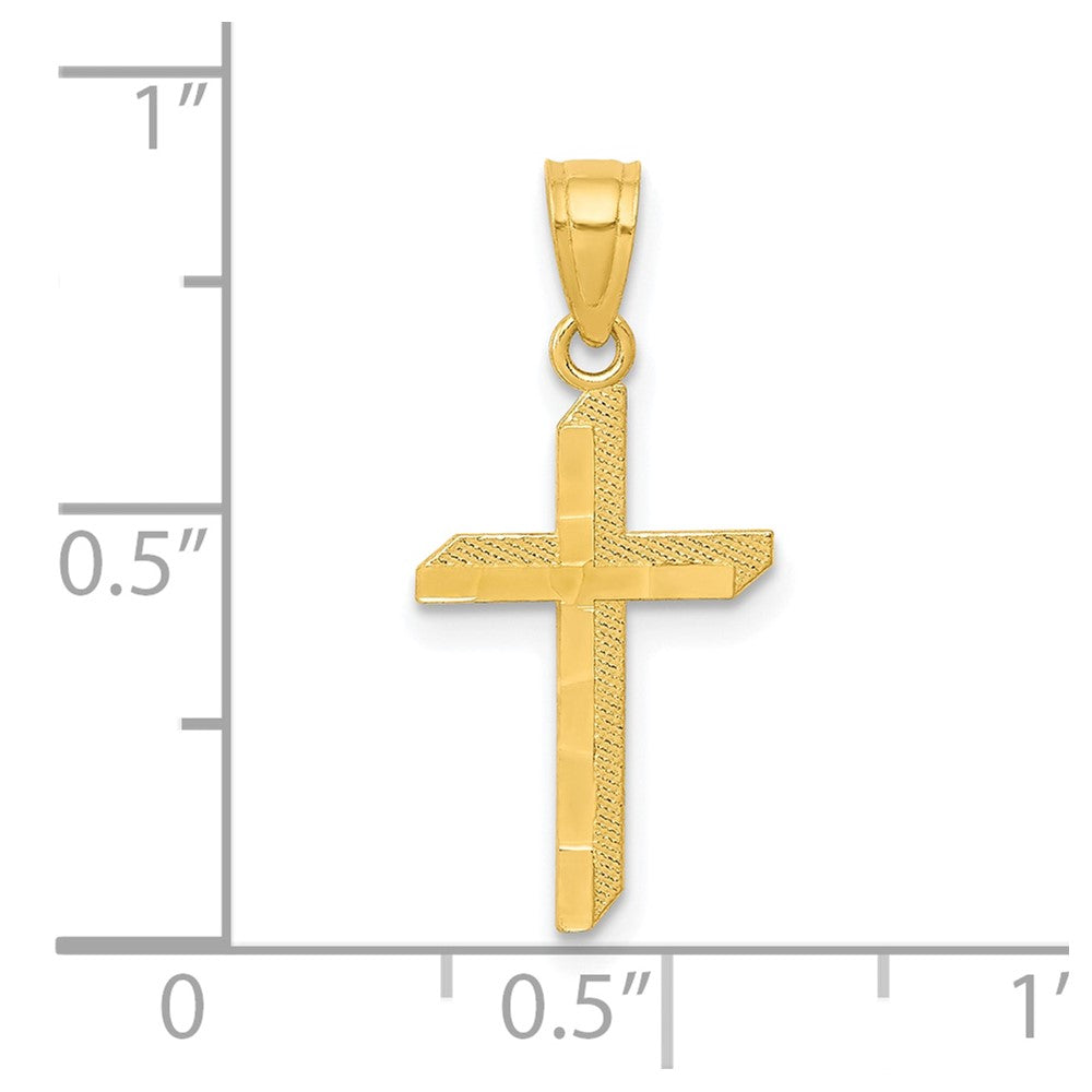 10k Yellow Gold 11 mm Cross Pendant (0.35 grams)