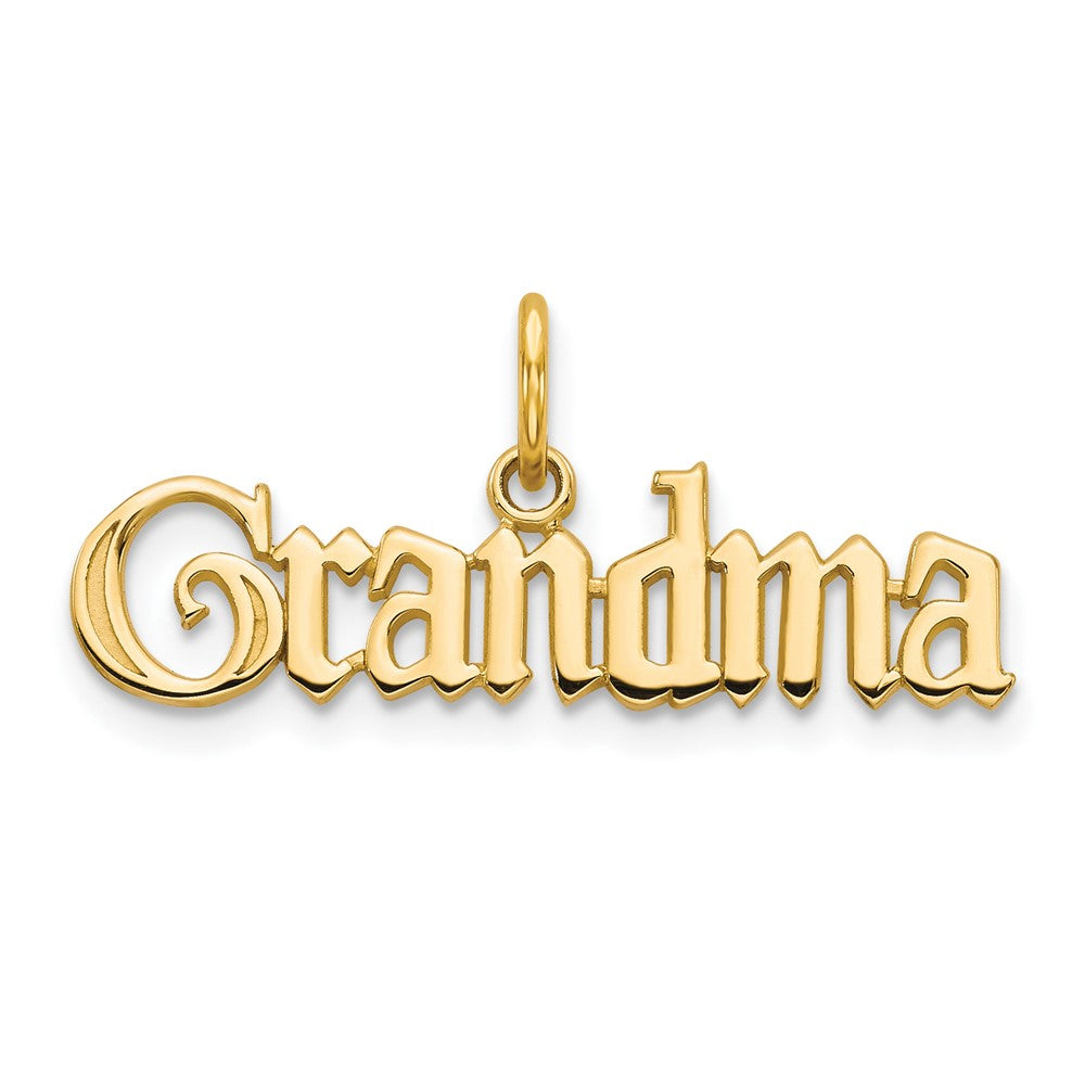 10k Yellow Gold 26 mm GRANDMA Charm (0.79 grams)