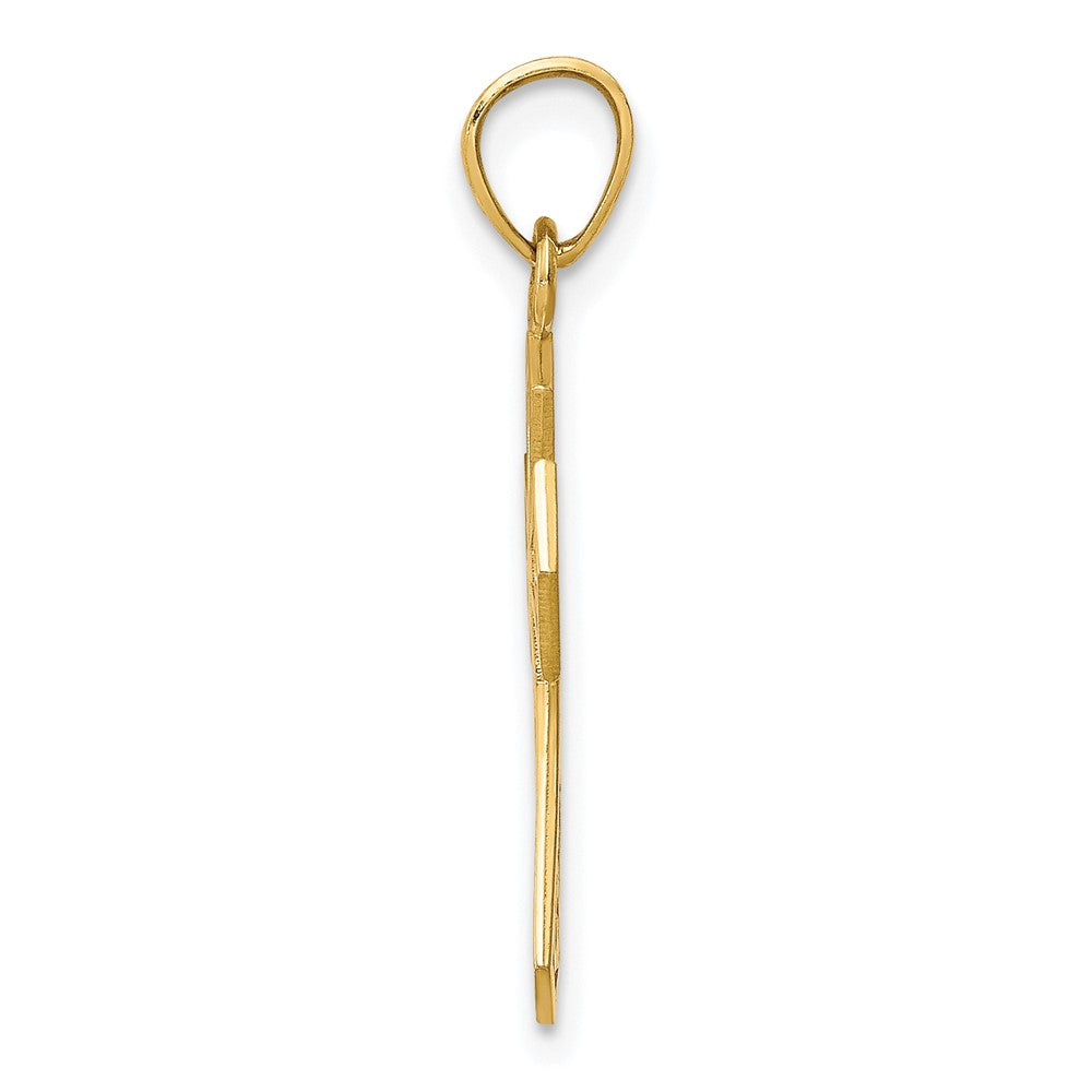 10k Yellow Gold 13 mm Reversible Cross Charm (0.81 grams)