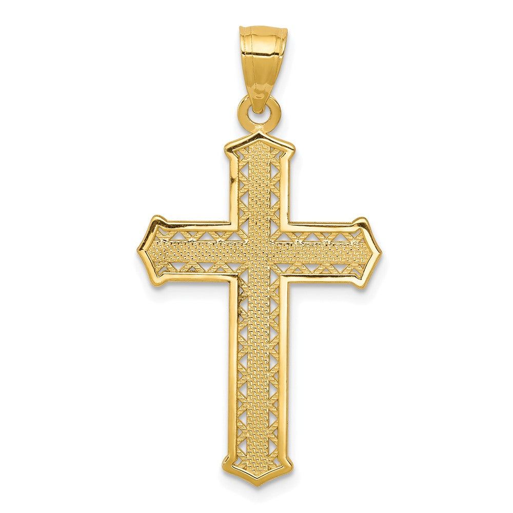 10k Yellow Gold 19 mm Cross Pendant (1.26 grams)