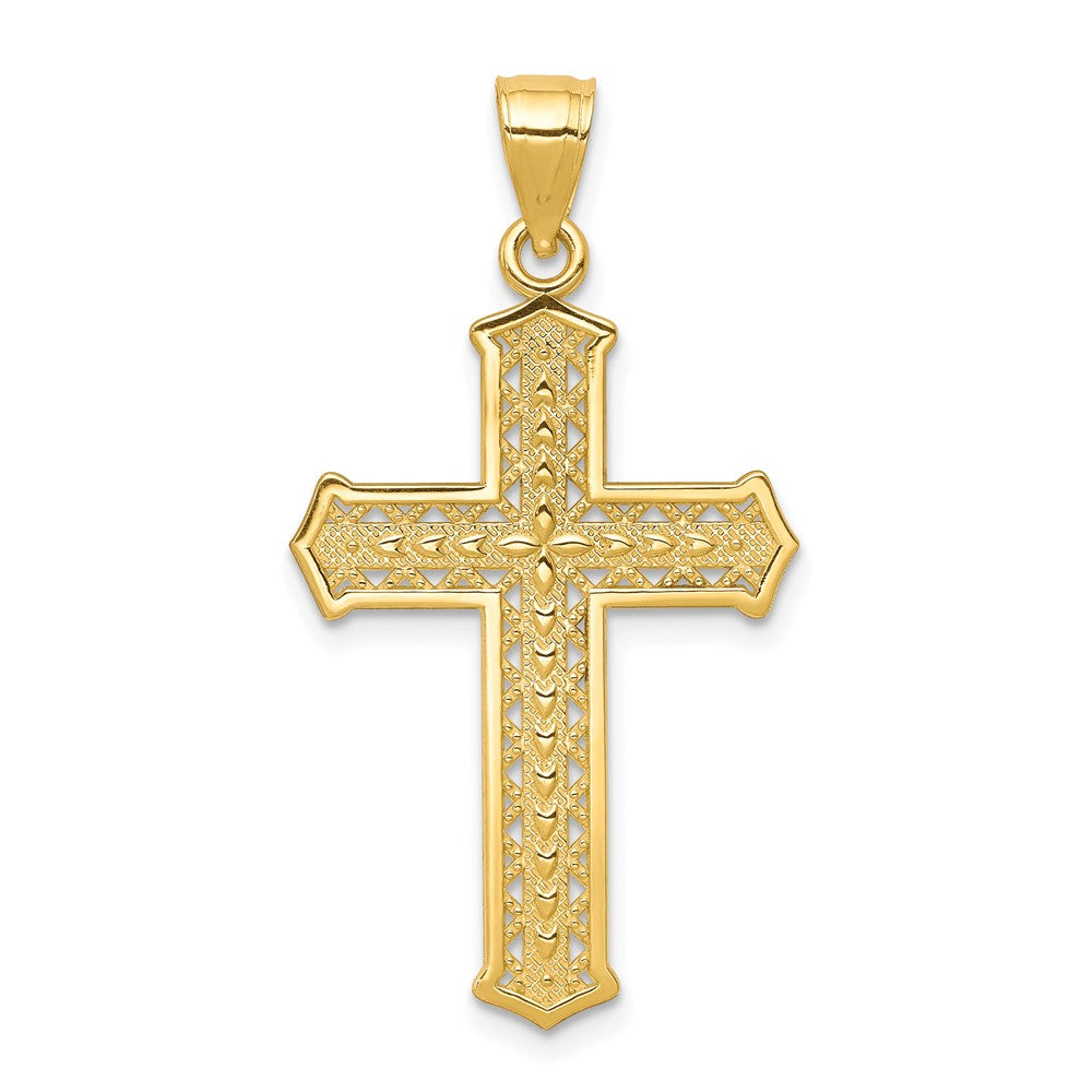 10k Yellow Gold 19 mm Cross Pendant (1.26 grams)