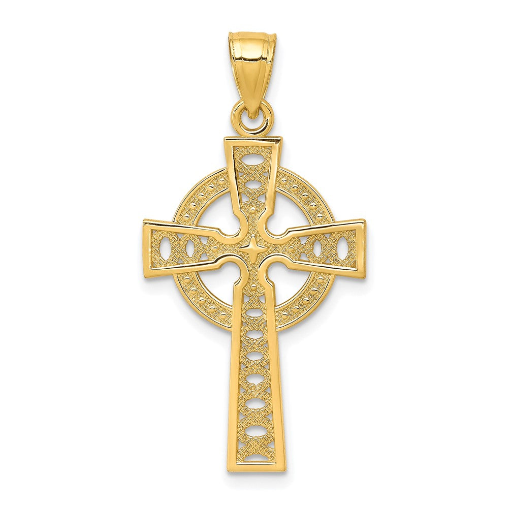 10k Yellow Gold 17 mm Iona Cross Pendant (1.2 grams)