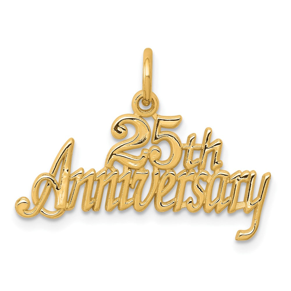 10k Yellow Gold 26 mm 25th ANNIVERSARY Charm (0.92 grams)