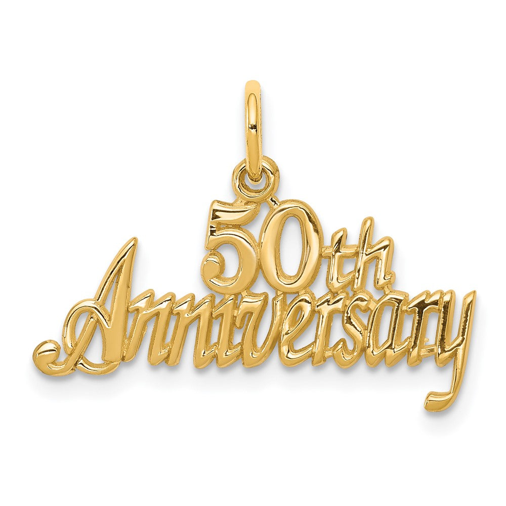 10k Yellow Gold 26 mm 50th ANNIVERSARY Charm (0.69 grams)