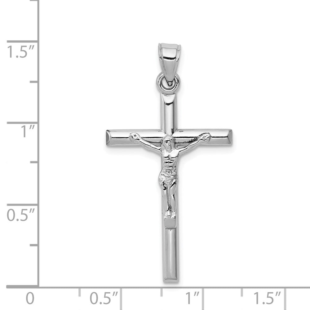 10k White Gold 19 mm Jesus Crucifix Pendant (0.92 grams)