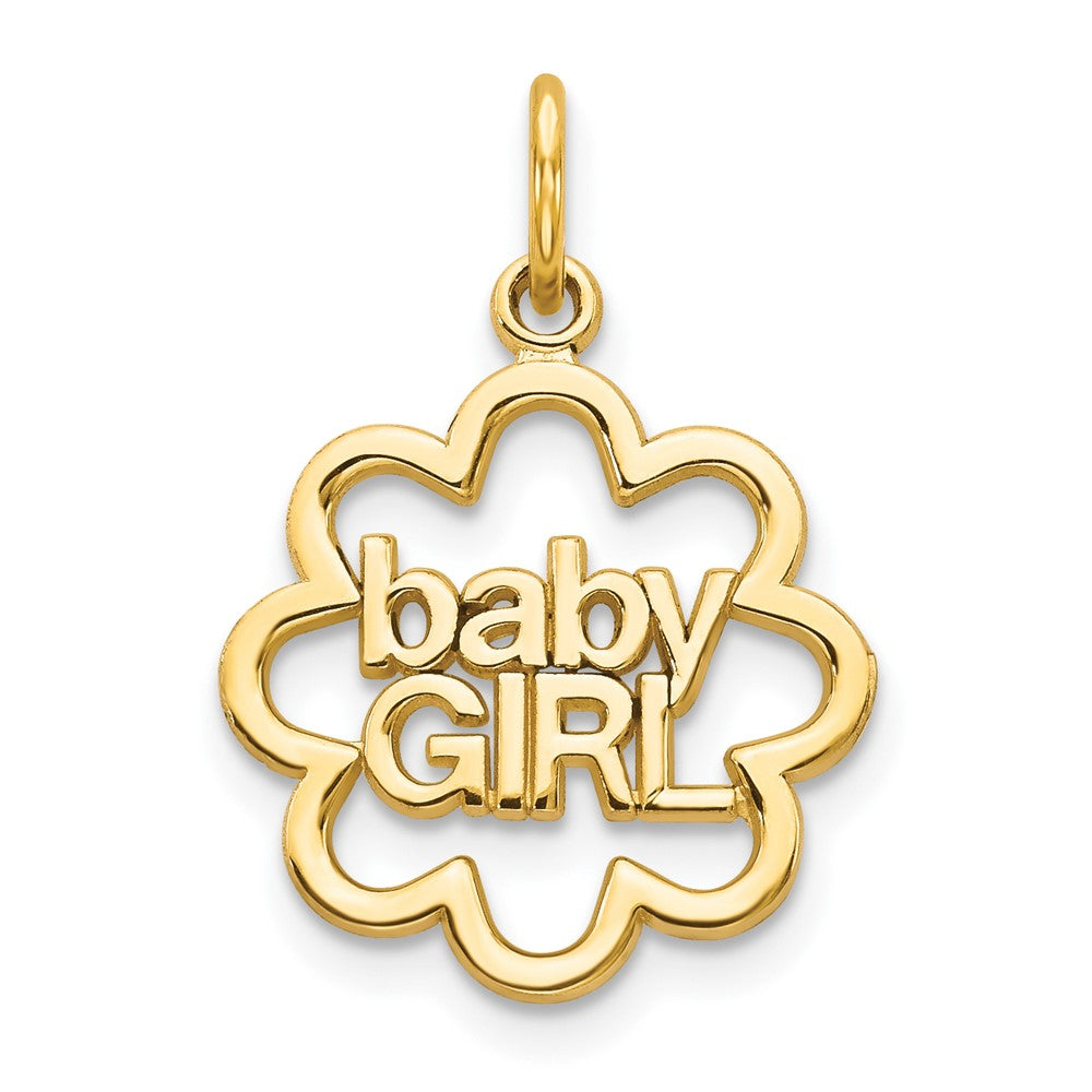 10k Yellow Gold 16 mm BABY GIRL Charm (0.89 grams)