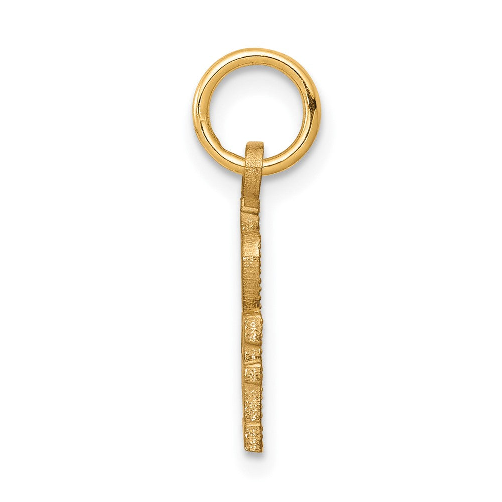 10k Yellow Gold 14 mm I HEART GOLF Charm (0.87 grams)