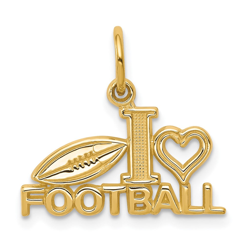 10k Yellow Gold 21 mm Football Charm (0.87 grams)
