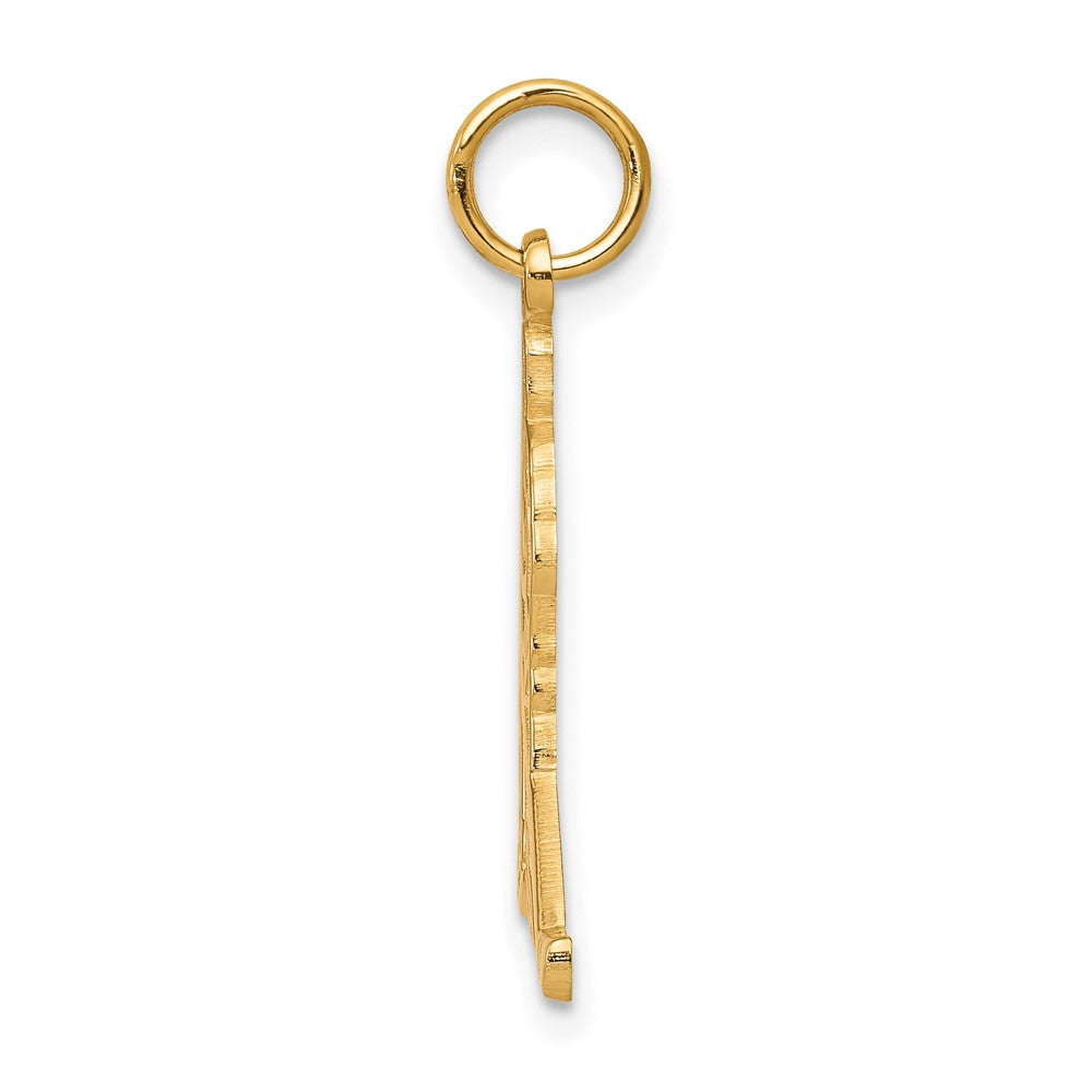 10k Yellow Gold 13 mm Hockey Charm (0.96 grams)