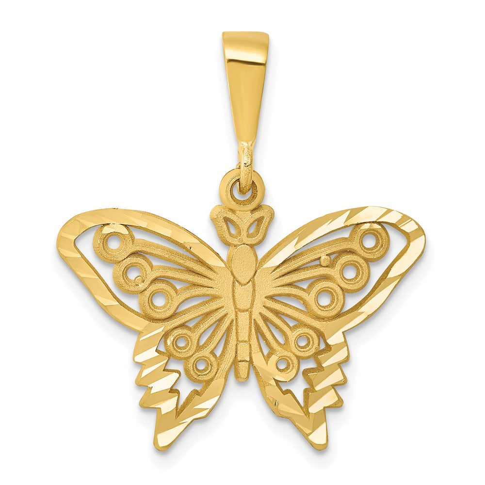 10k Yellow Gold 24 mm Butterfly Charm (1.81 grams)