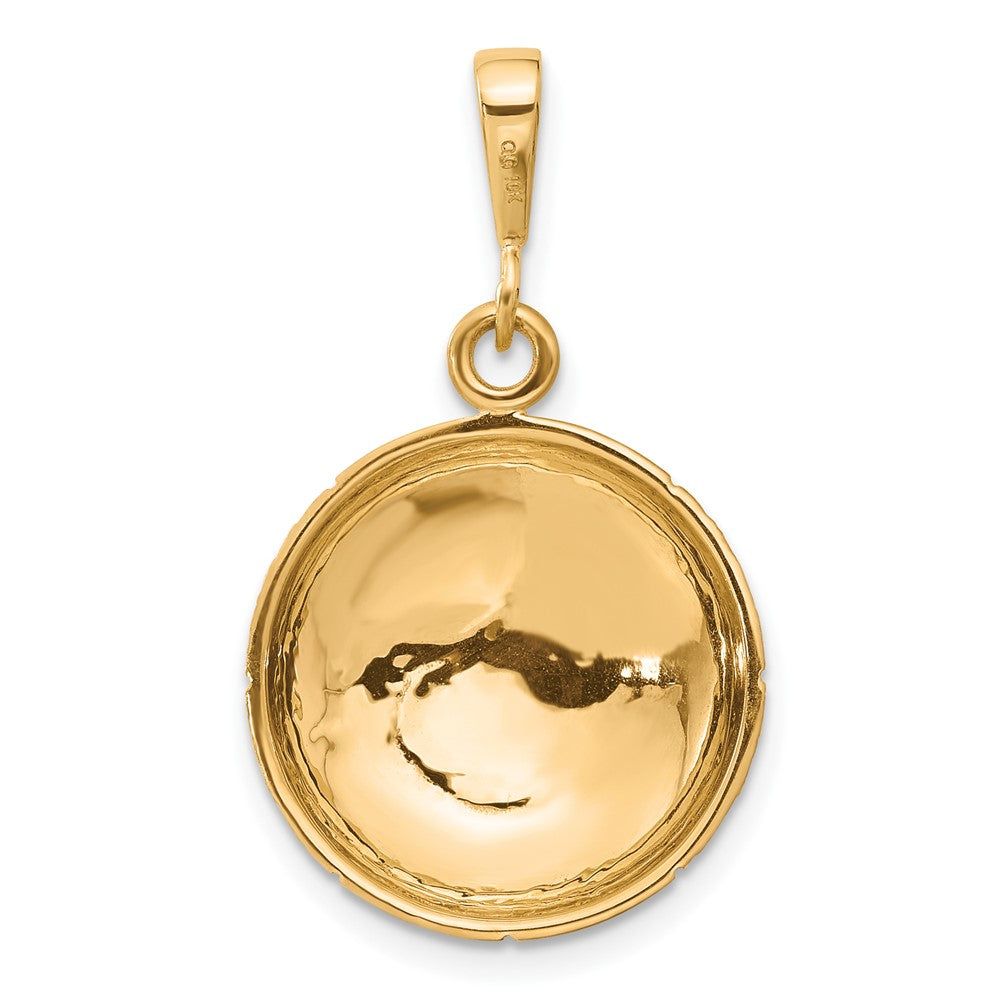 10k Yellow Gold 29 mm Basketball Charm (3.06 grams)