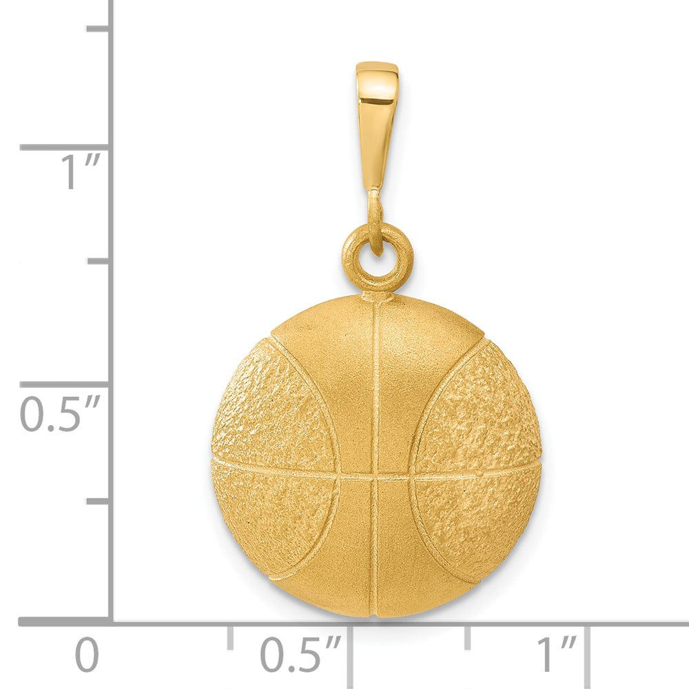 10k Yellow Gold 29 mm Basketball Charm (3.06 grams)