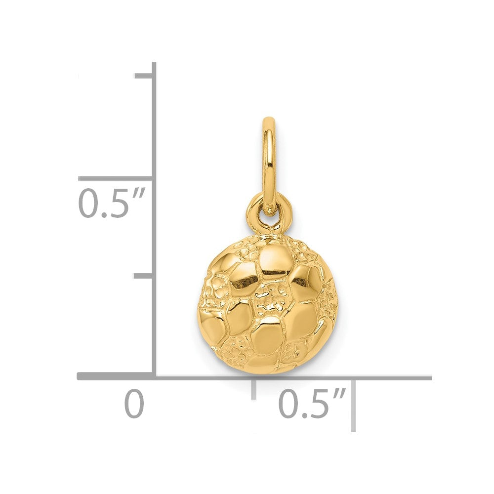 10k Yellow Gold 9 mm Soccer Charm (0.83 grams)