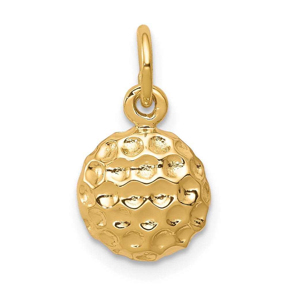 10k Yellow Gold 11 mm Golf Ball Charm (0.66 grams)
