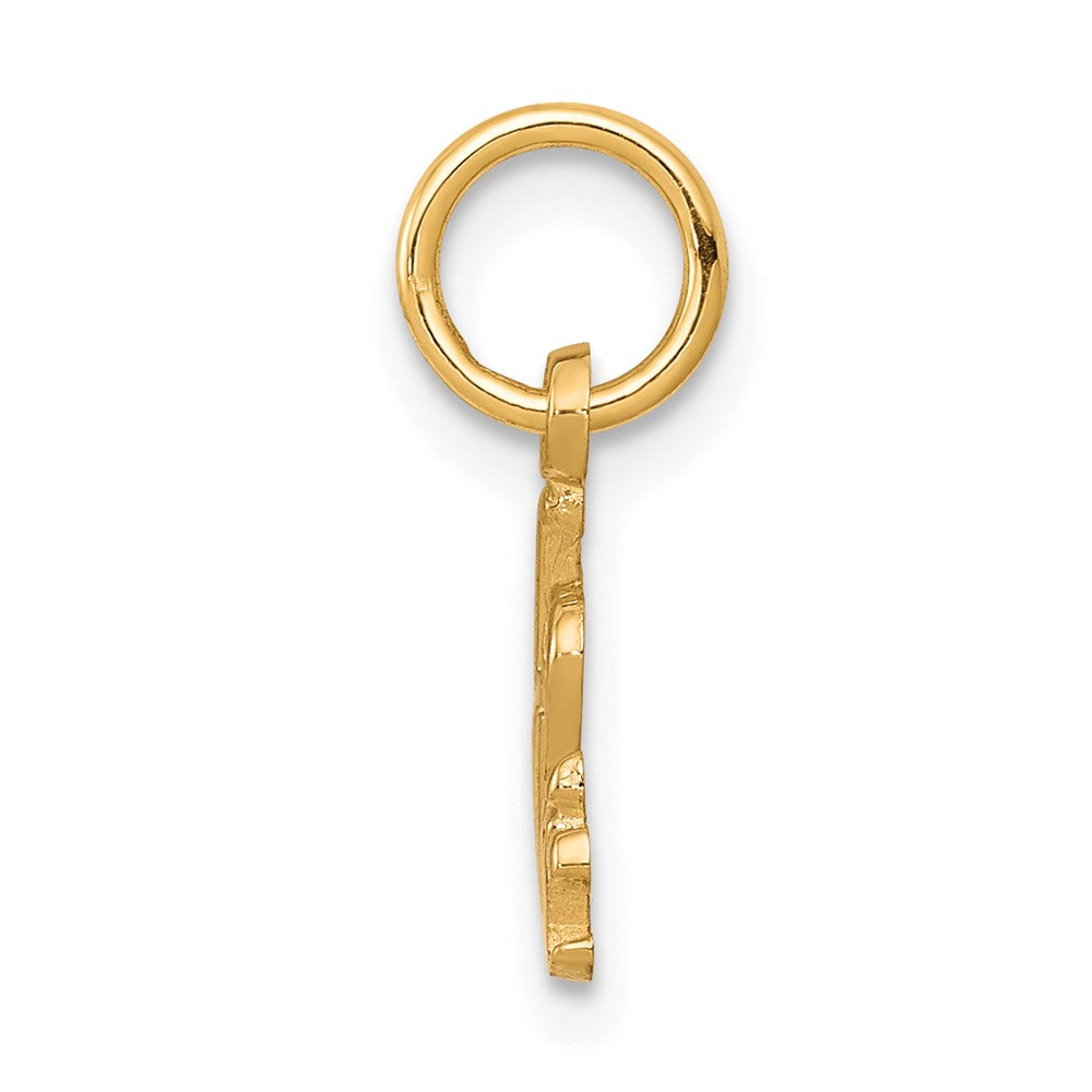 10k Yellow Gold 16 mm I LOVE MUSIC Charm (0.48 grams)