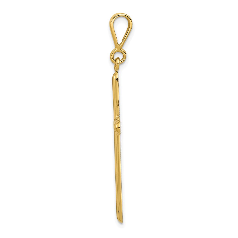 10k Yellow Gold 20 mm Cross Pendant (1.93 grams)