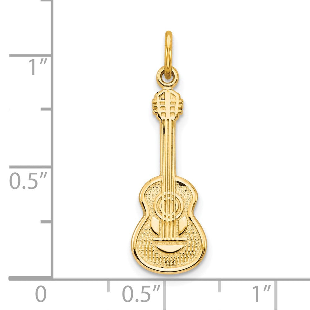 10k Yellow Gold 19 mm Guitar Charm (0.86 grams)
