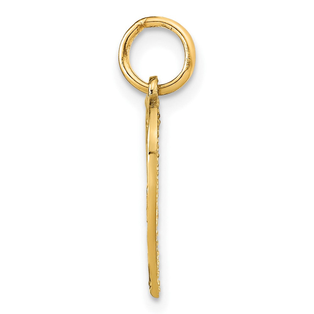 10k Yellow Gold 23 mm Polished LOVE Heart Pendant (0.73 grams)