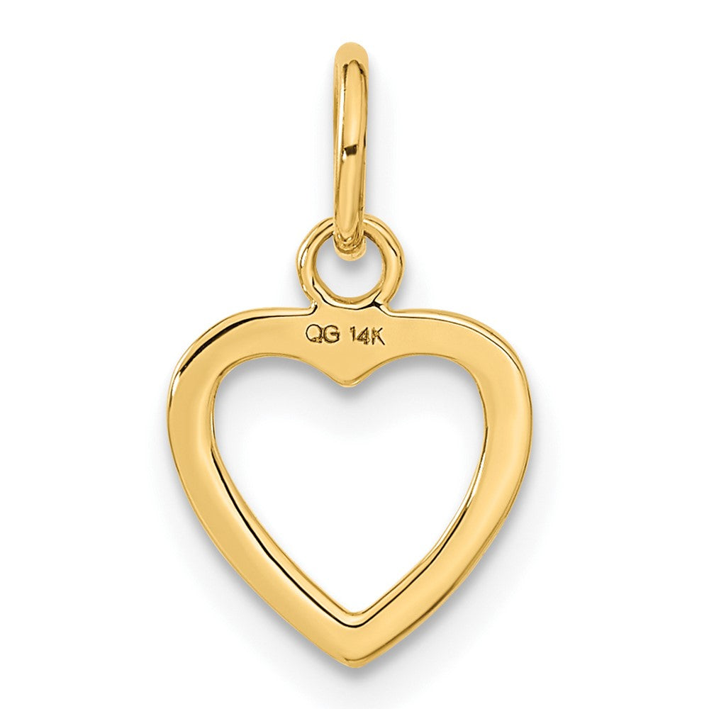 10k Yellow Gold 10 mm Polished Cut-out Heart Pendant