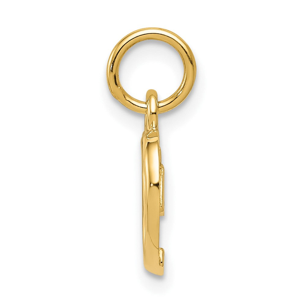 10k Yellow Gold 9 mm Polished Heart Pendant (0.45 grams)