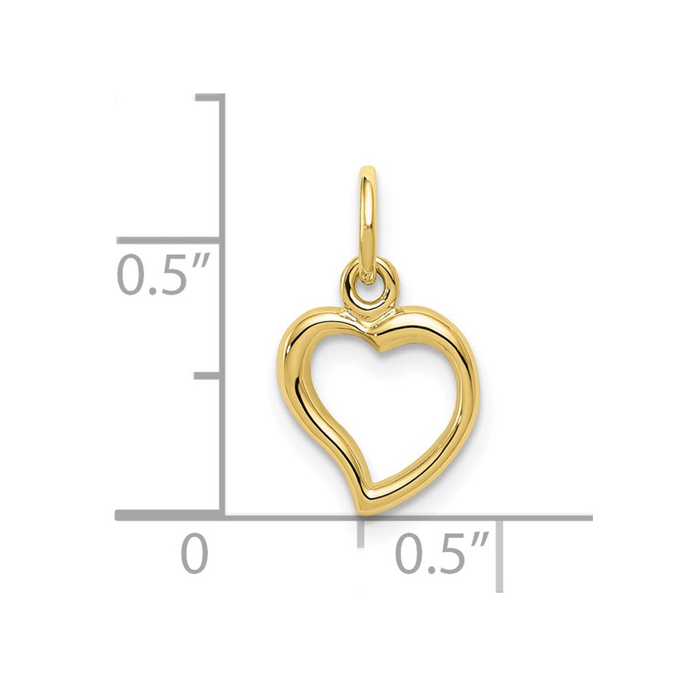 10k Yellow Gold 9 mm Polished Heart Pendant (0.45 grams)