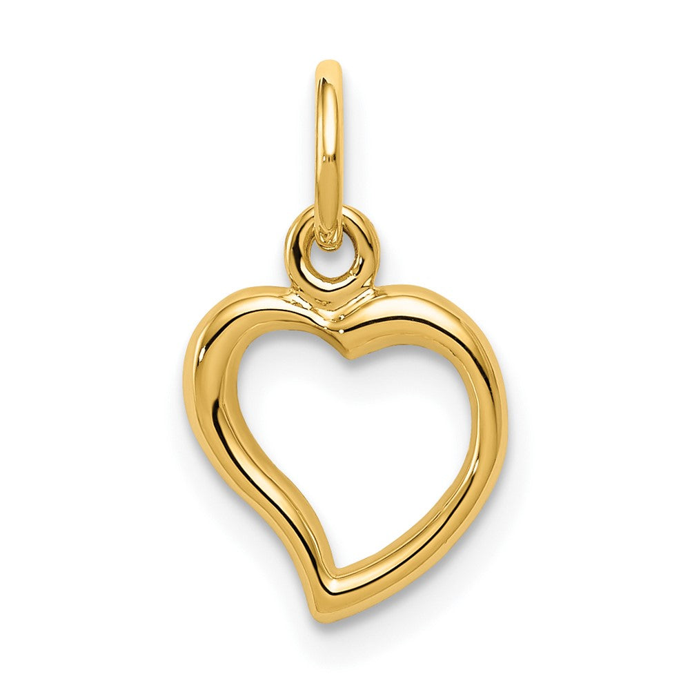 10k Yellow Gold 9 mm Polished Heart Pendant (0.45 grams)