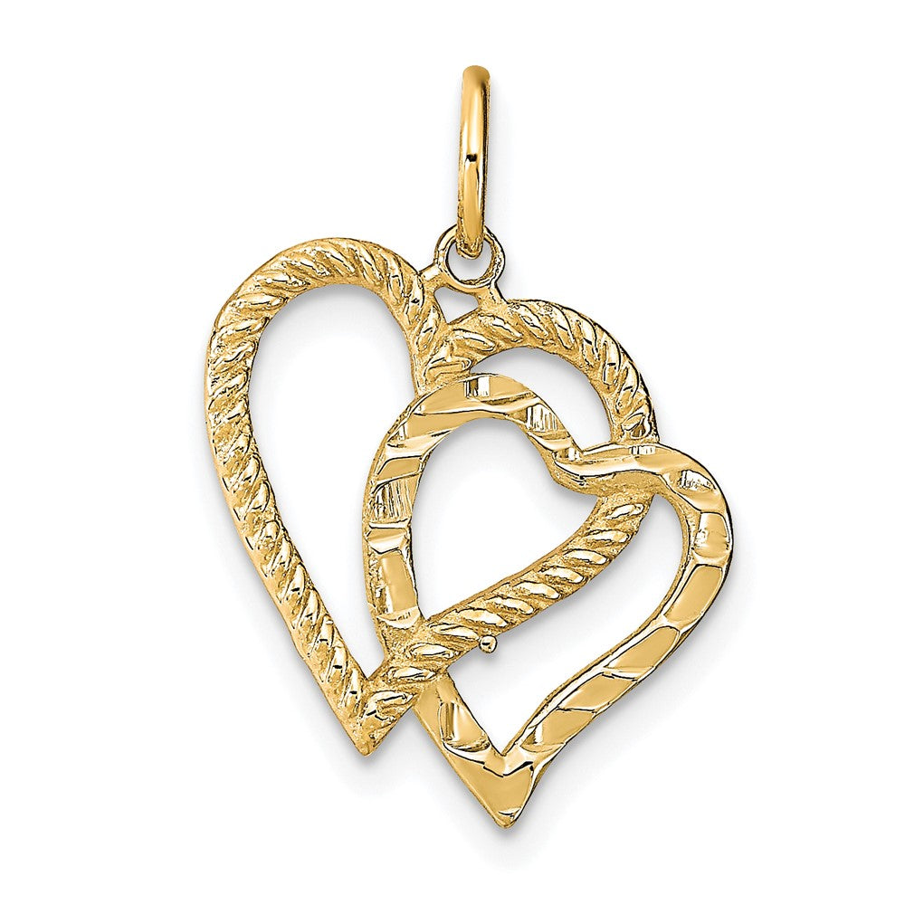 10k Yellow Gold 17 mm Heart Charm (1.43 grams)