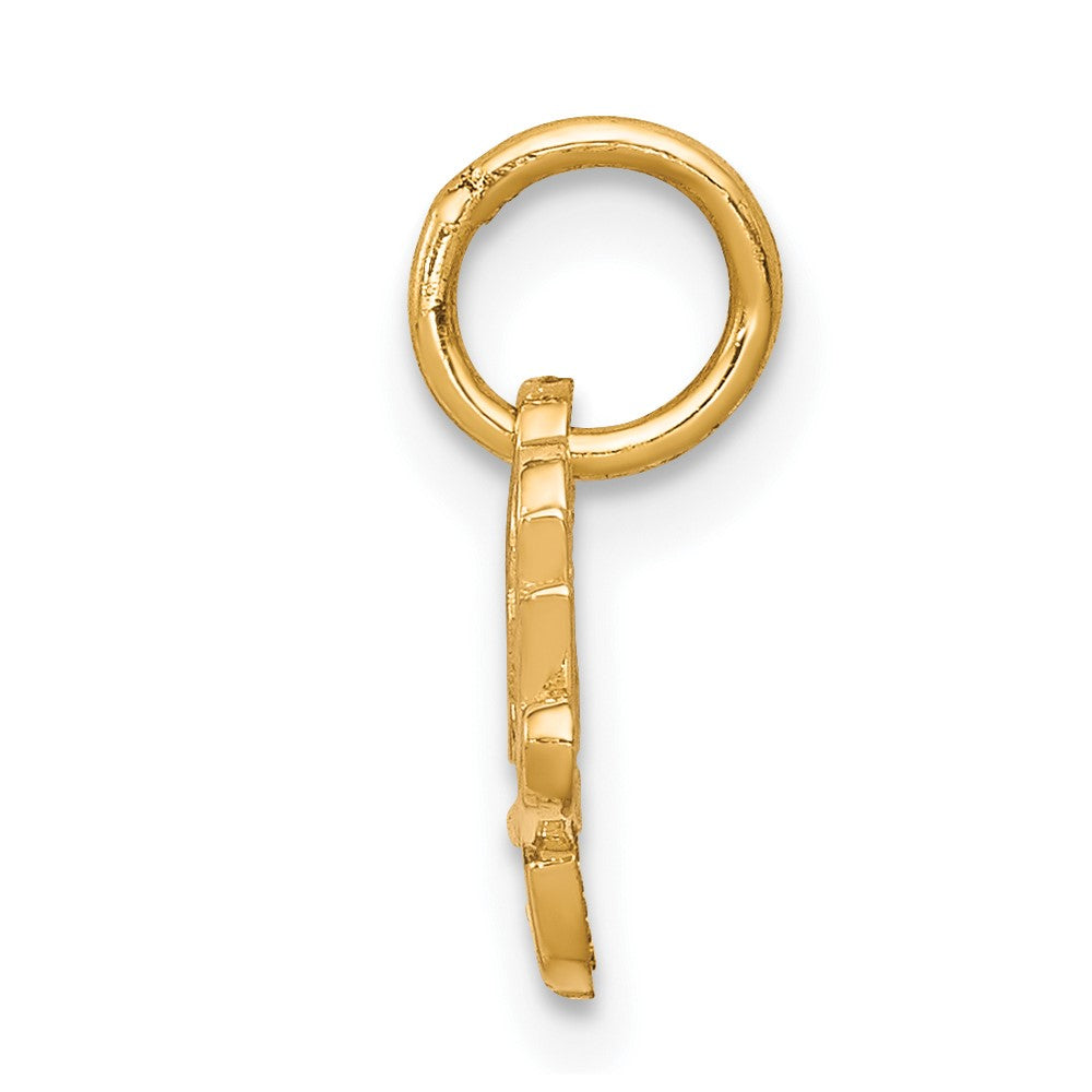 10k Yellow Gold 22 mm I LOVE YOU Charm (0.81 grams)