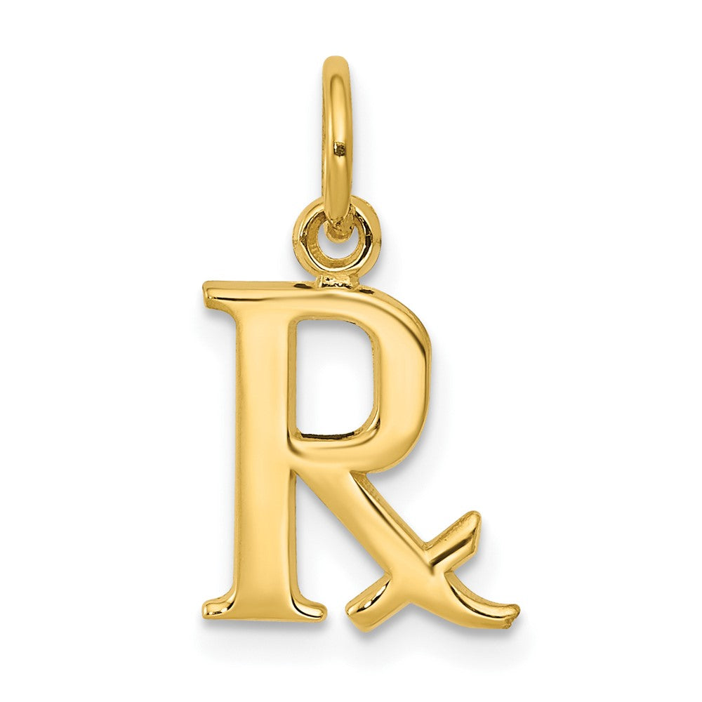 10k Yellow Gold 10 mm Prescription Symbol RX Charm (0.56 grams)
