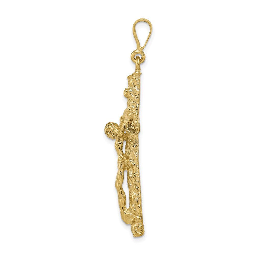 10k Yellow Gold 24 mm Jesus Crucifix Charm (4.41 grams)