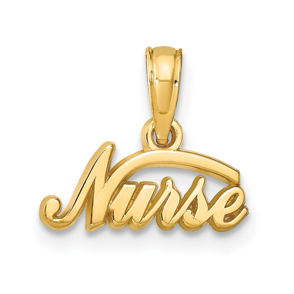 10k Yellow Gold 8 mm Nurse Pendant (0.5 grams)