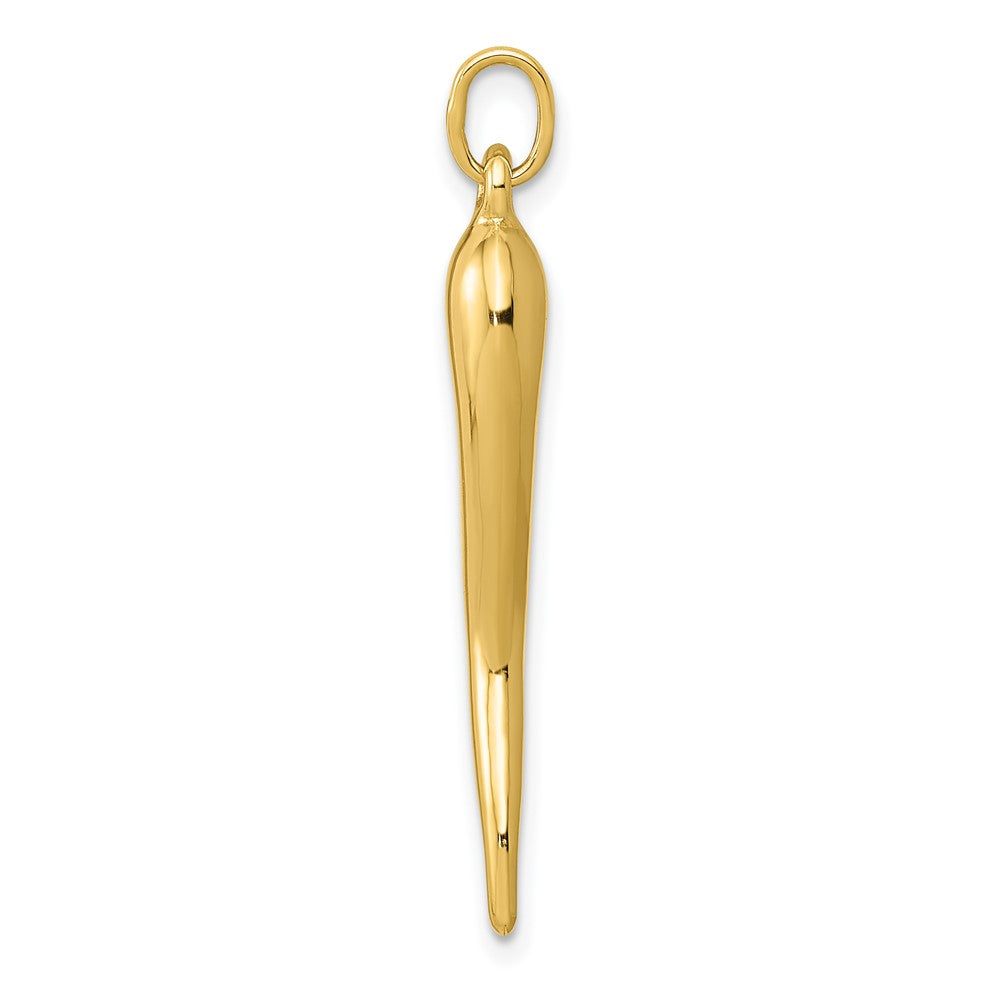 10k Yellow Gold 5 mm Italian Horn Charm (0.54 grams)
