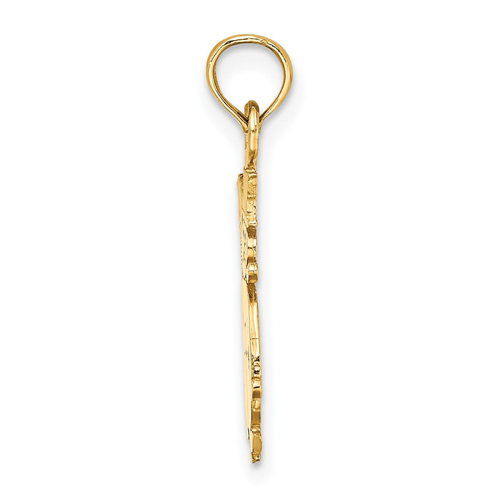 10k Yellow Gold 8.4 mm Polished Snowman Pendant (0.61 grams)