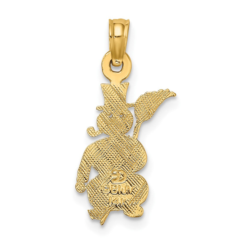 10k Yellow Gold 8.4 mm Polished Snowman Pendant (0.61 grams)