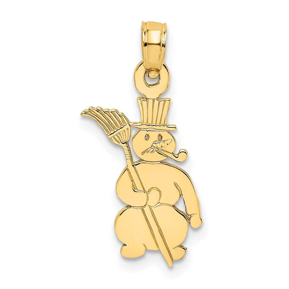 10k Yellow Gold 8.4 mm Polished Snowman Pendant (0.61 grams)