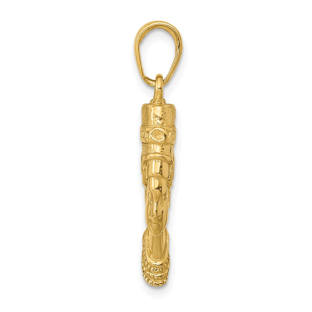 10k Yellow Gold 14 mm 3-D Nefertiti Pendant (3.51 grams)