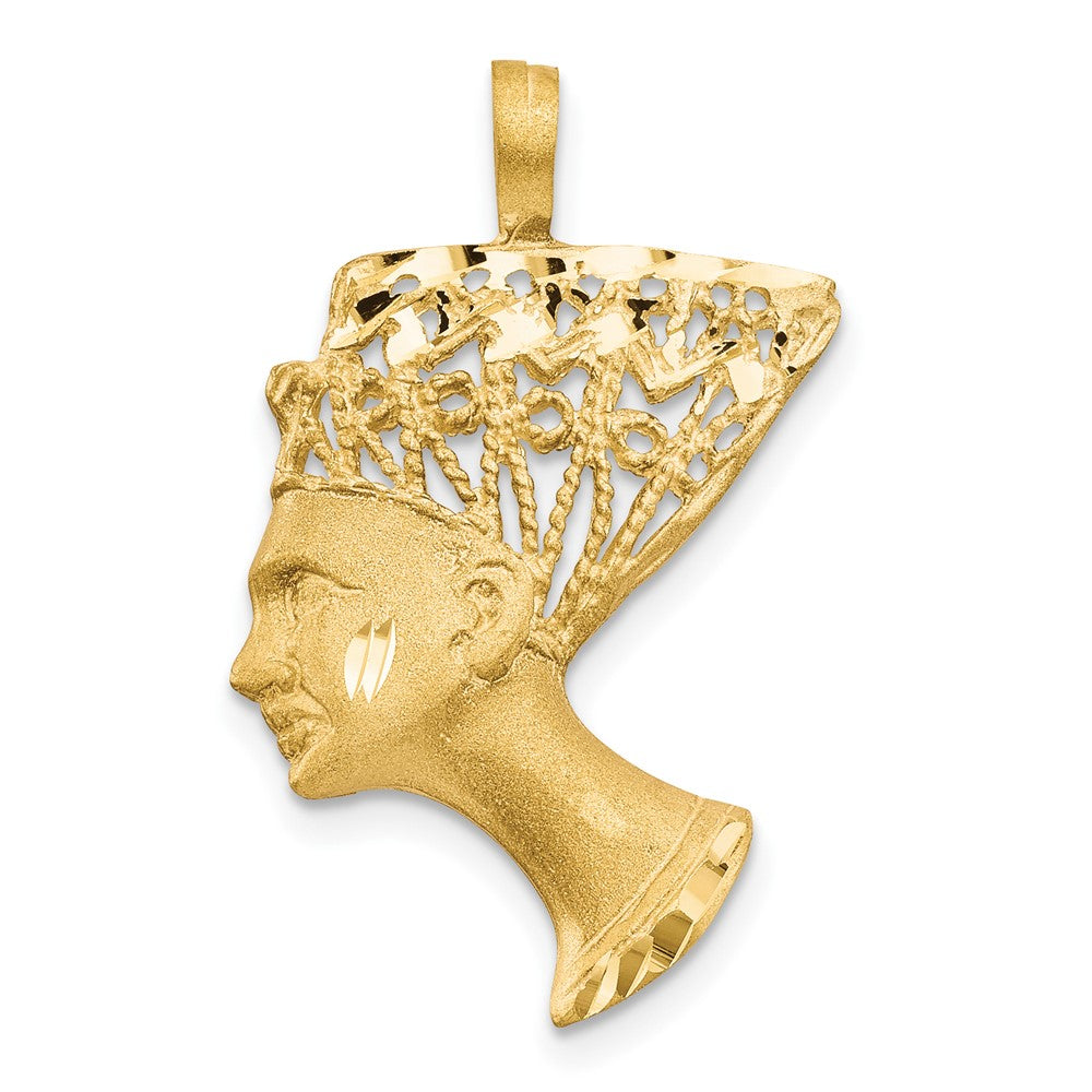 10k Yellow Gold 16 mm Nefertiti Pendant (1.59 grams)