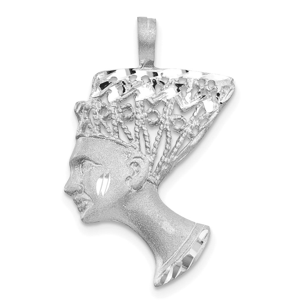 10k White Gold 16 mm Nefertiti Pendant (1.63 grams)