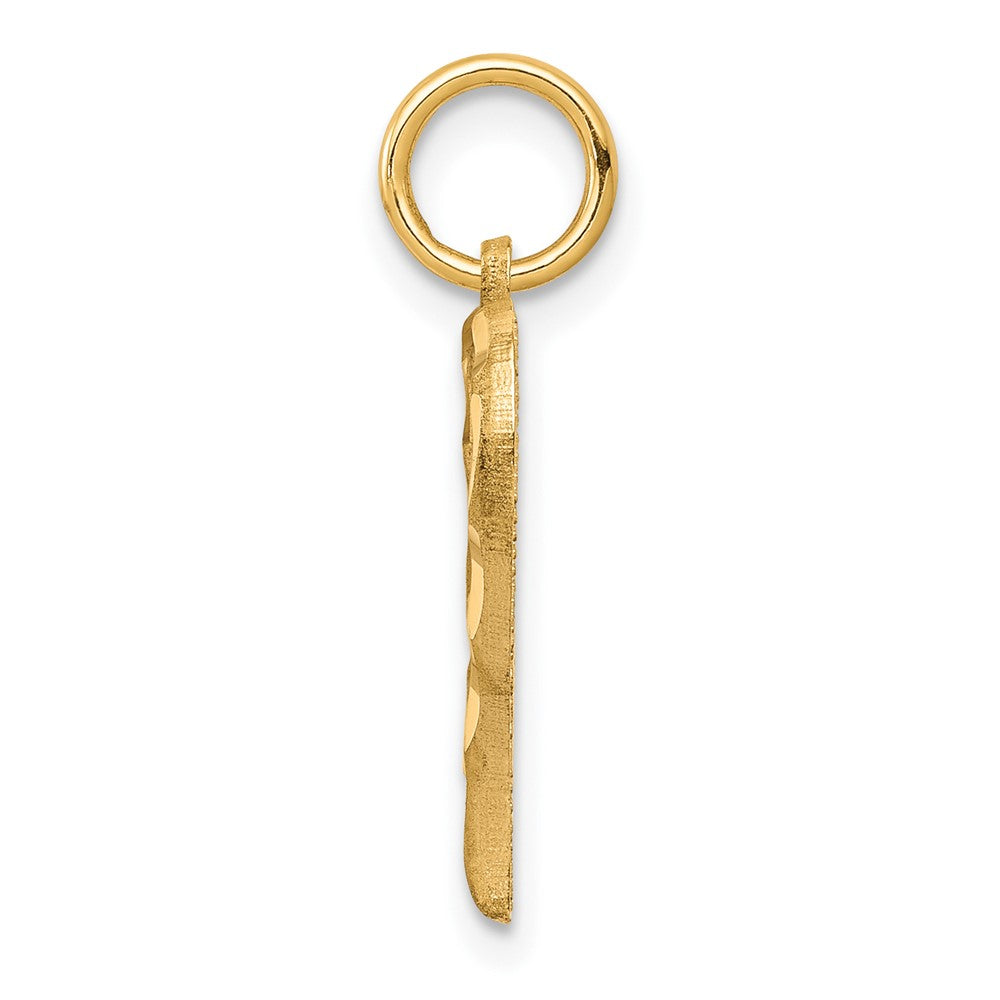 10k Yellow Gold 13 mm Heart Charm (0.79 grams)